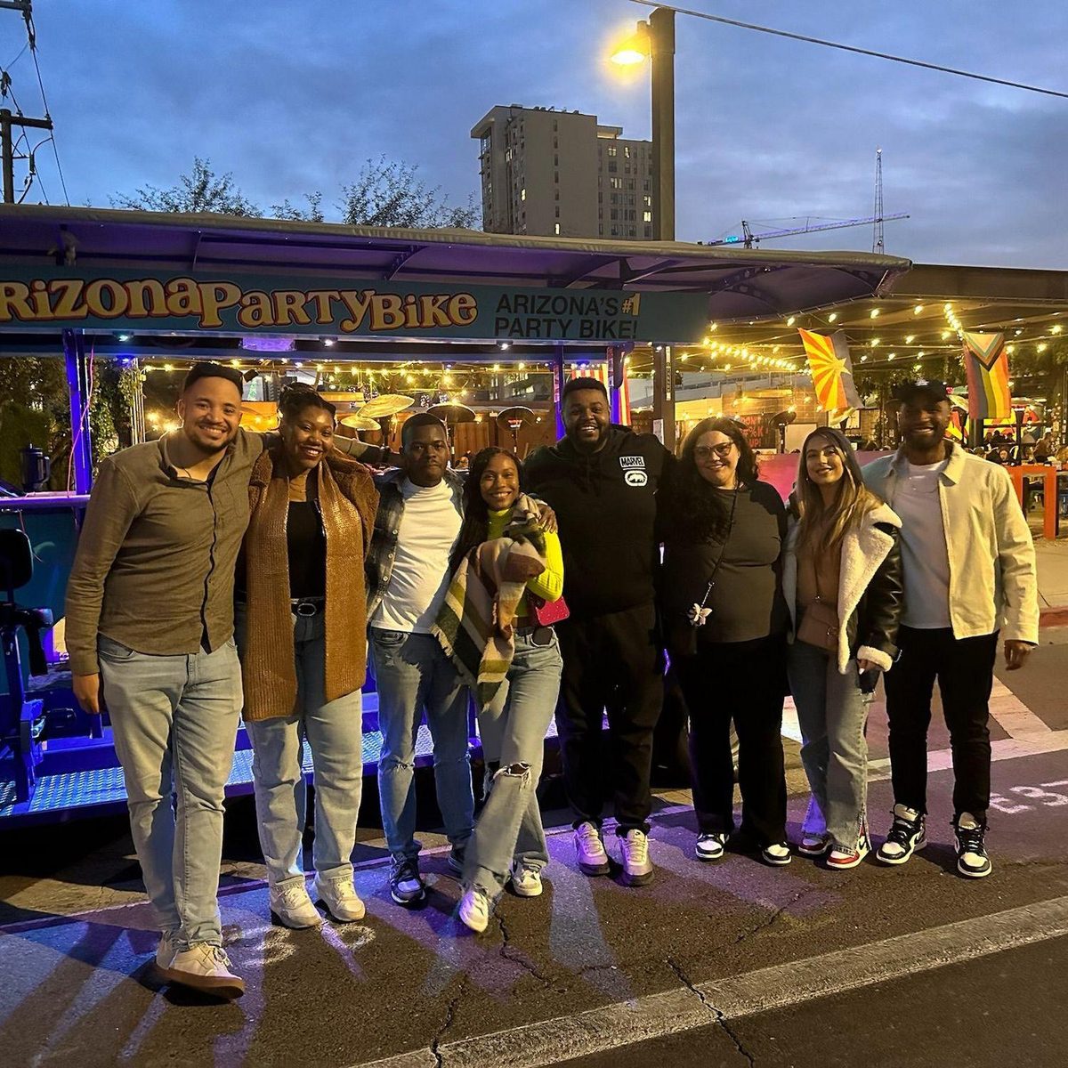 Sarah and Charles - party bike