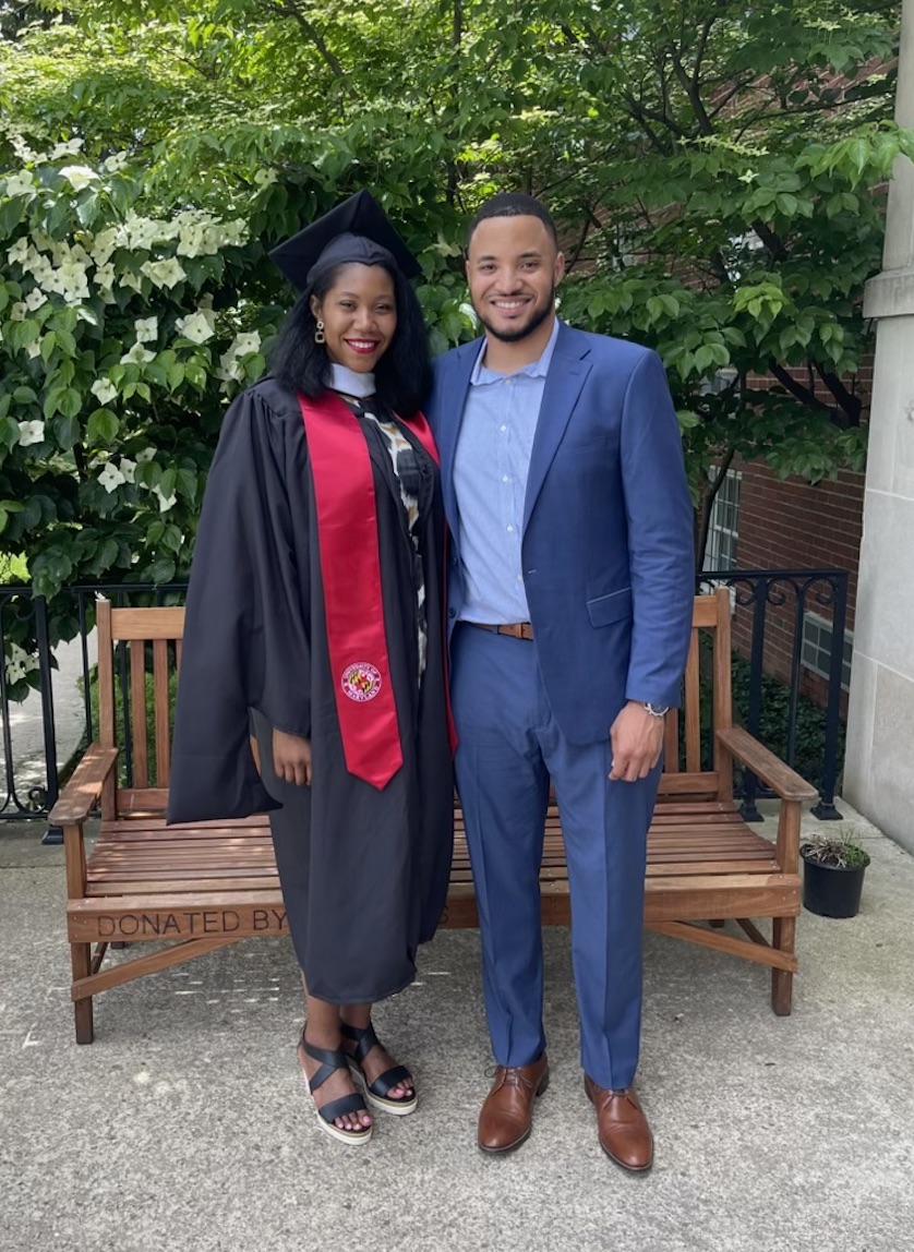 Sarah celebrating her second Master's degree