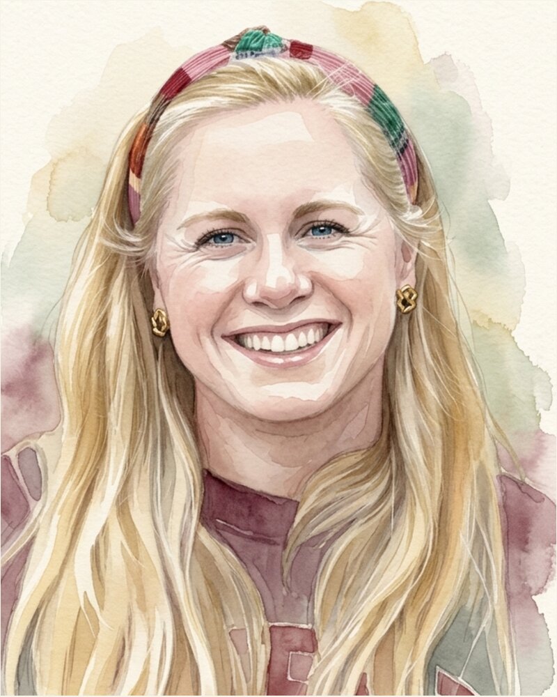 Watercolor portrait of Tara Demmy